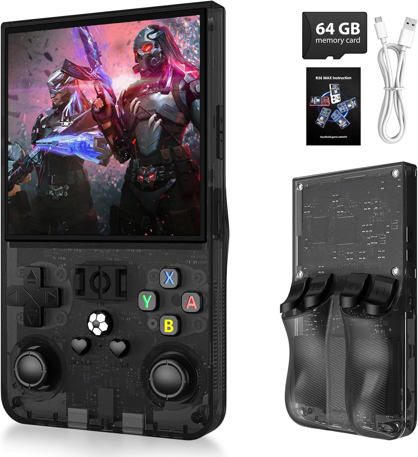 Brand New R36 Max Handheld Game Console β 64GB | 18,000+ Games