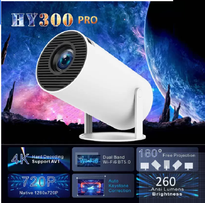 HY300 PRO Andriod Smart Projector - Univercell