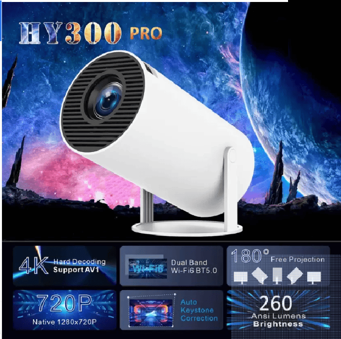 HY300 PRO Andriod Smart Projector - Univercell