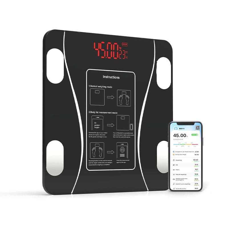 Smart Bluetooth Digital Scale – 500lb Body Weight Muscle Mass Monitor with App - Univercell