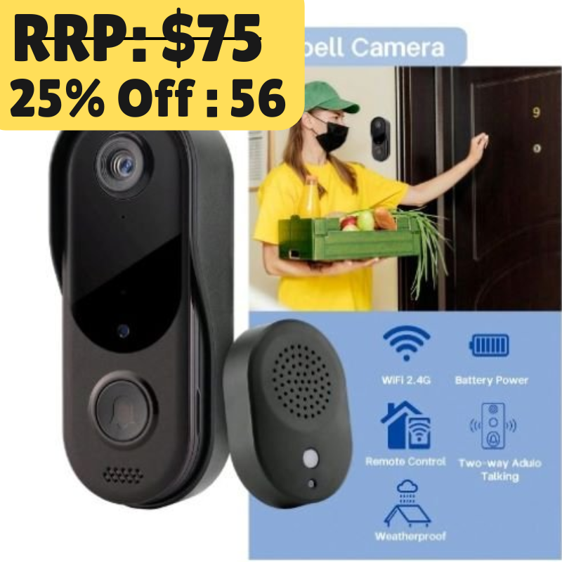 Smart Video Doorbell Camera Wireless Wifi Two Way Audio Waterproof Doorbell - Univercell