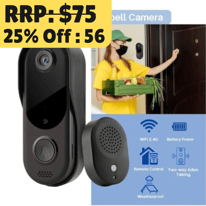 Smart Video Doorbell Camera Wireless Wifi Two Way Audio Waterproof Doorbell - Univercell