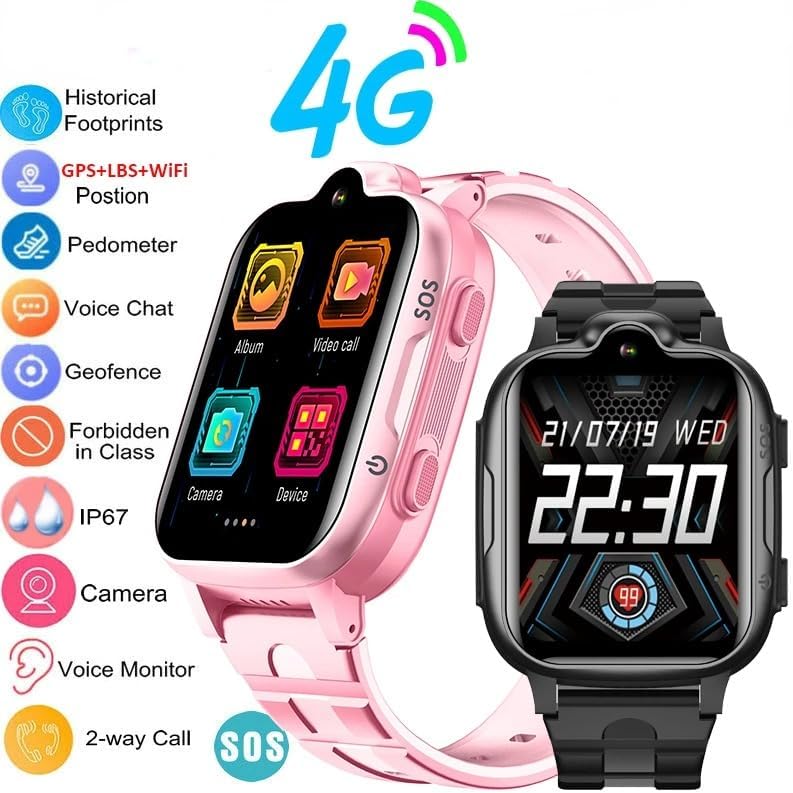 K15 Kids 4G Smartwatch Phone with GPS, Video Call & SOS – Waterproof Touchscreen Tracker - Univercell
