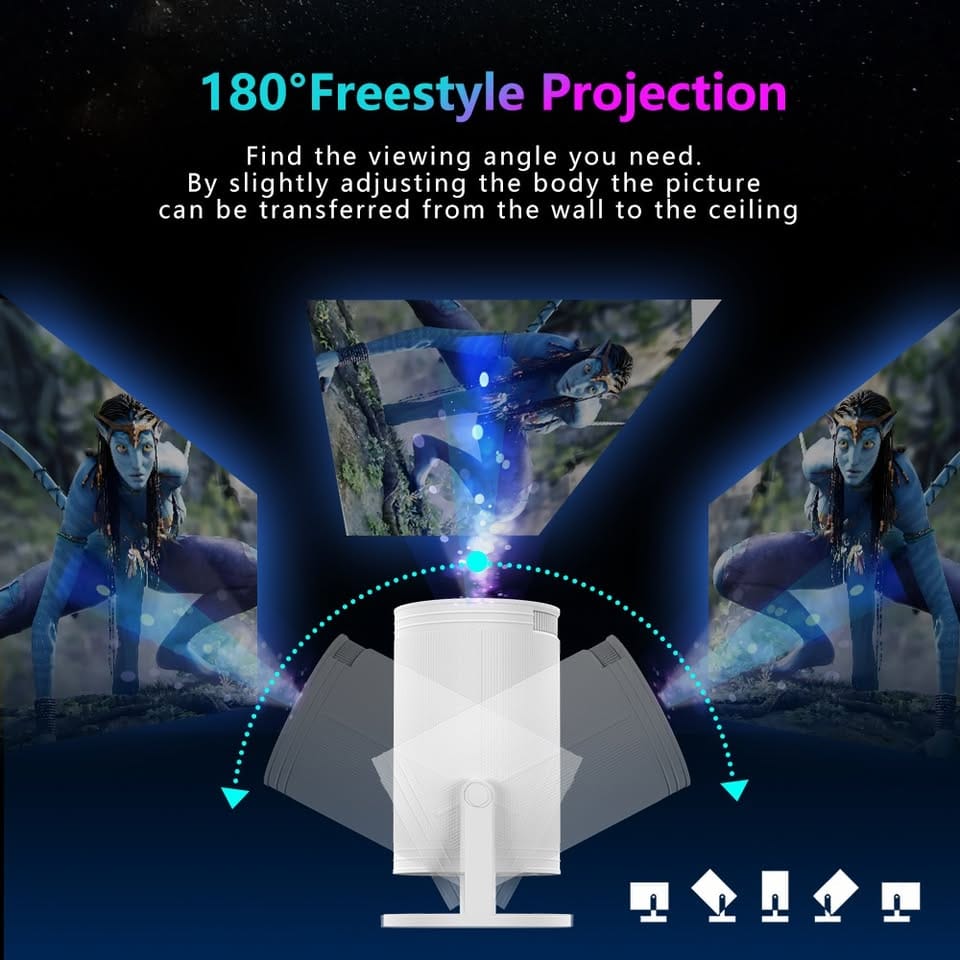 ISMARTX10S HY300 PRO 260ANSI, Android 13 Projector with Remote - Univercell