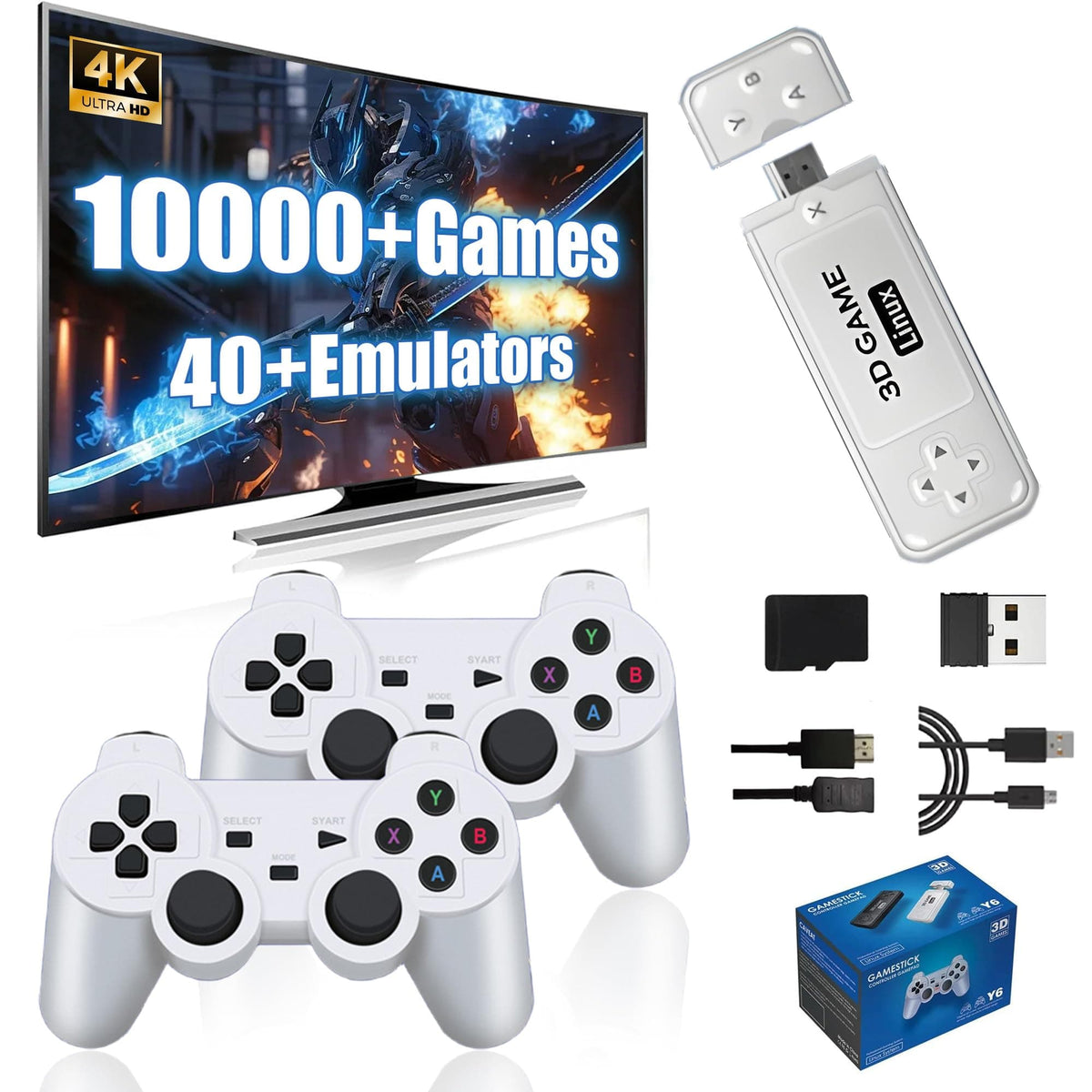Y6 10K Games 64Gb + 2x Controllers - Univercell