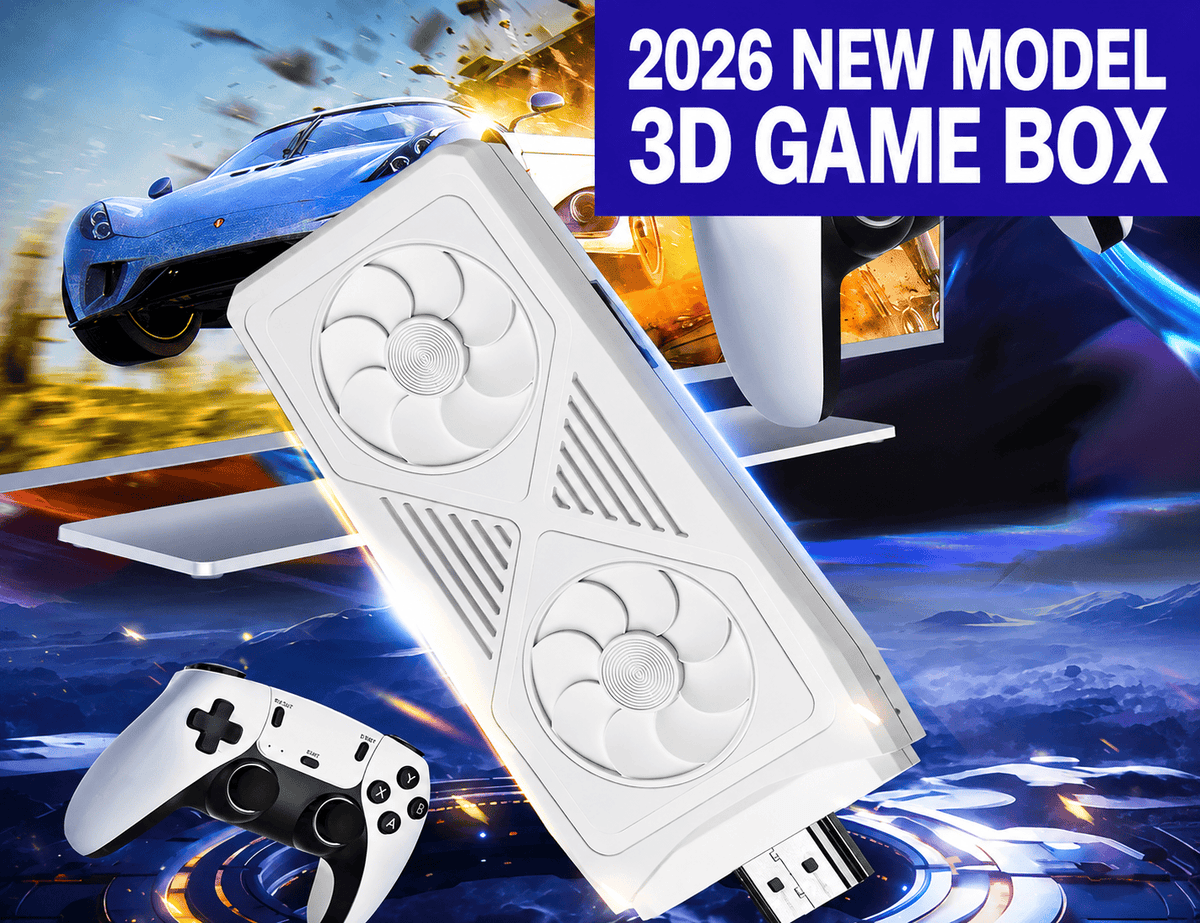 M15 Pro Retro Game Stick 64GB – 26,000+ Games, 24 Emulators, Dual Controllers - Univercell