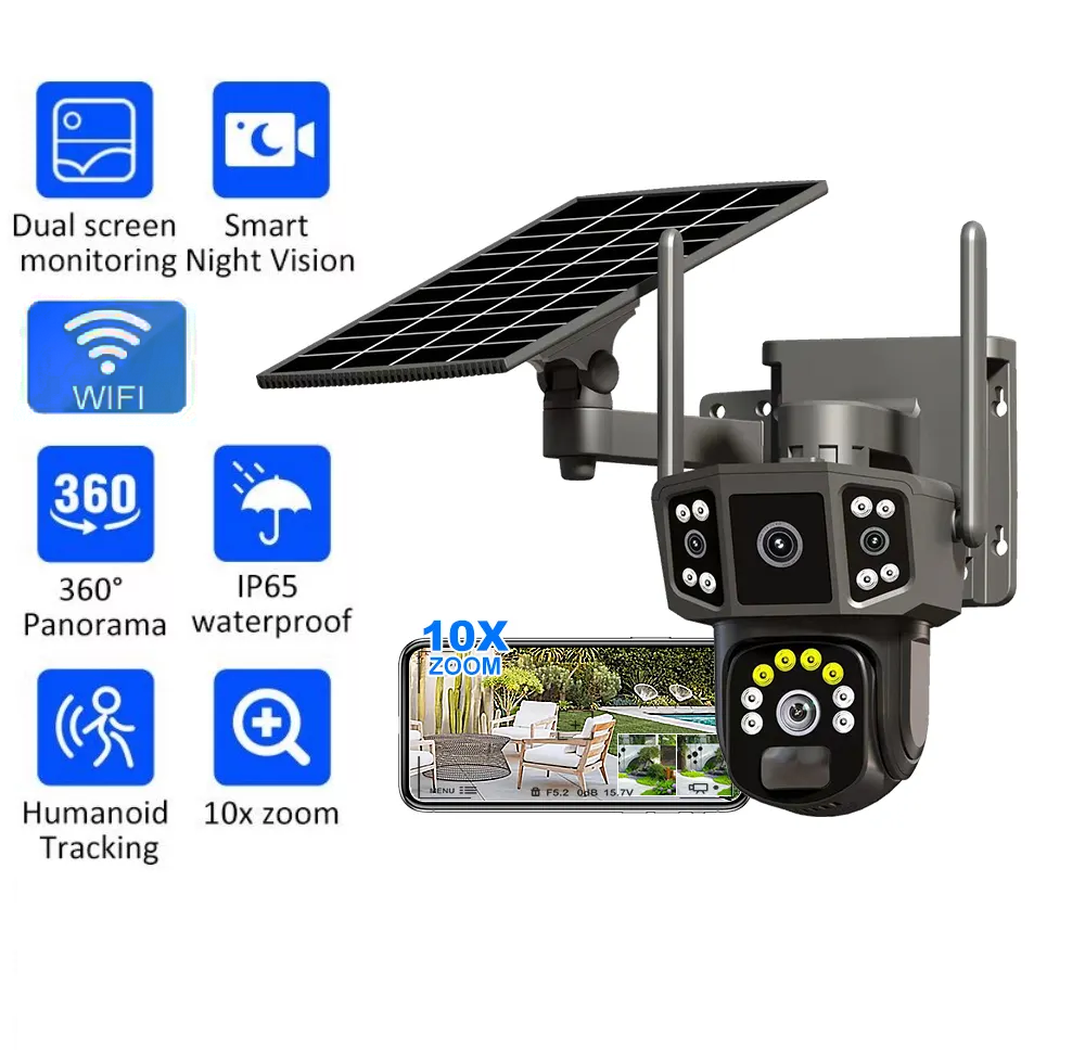 Solar Powered Wireless Wifi CCTV Camera - Univercell