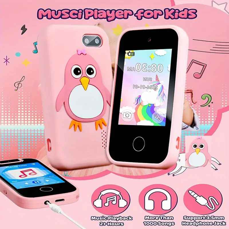 Kids Educational Toy Phone with Touchscreen, Games, Music & Parental Control - Univercell