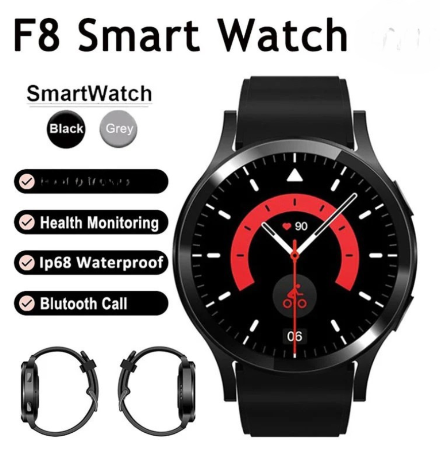 F8 Smart Watch 1.93" HD Touchscreen – Bluetooth Call, Heart Rate & Sleep Monitor, IP67 Waterproof, Multi-Sport Mode (Men & Women) - Univercell