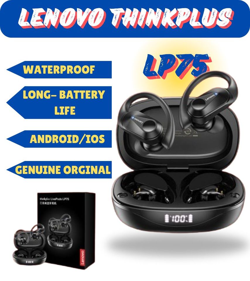 LP75 True Wireless Headphone with Mic Ear-Hook Sports Earphone - Univercell