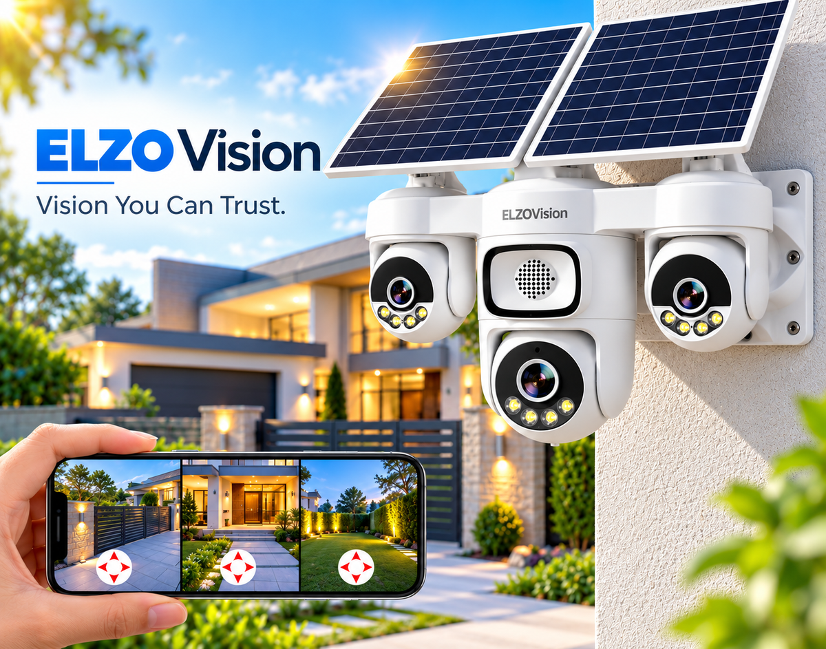 15MP Triple-Lens 4G Solar PTZ Security Camera 12000mAh AOV, Human Detection, Waterproof