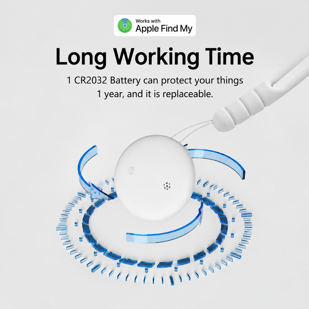Apple Find My Compatible Wireless Smart Tracker Tag for Keys, Bags & Pets