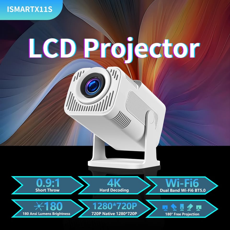 ISMARTX11S HY320 PRO Android 13, 300ANSI Projector with Remote - Univercell