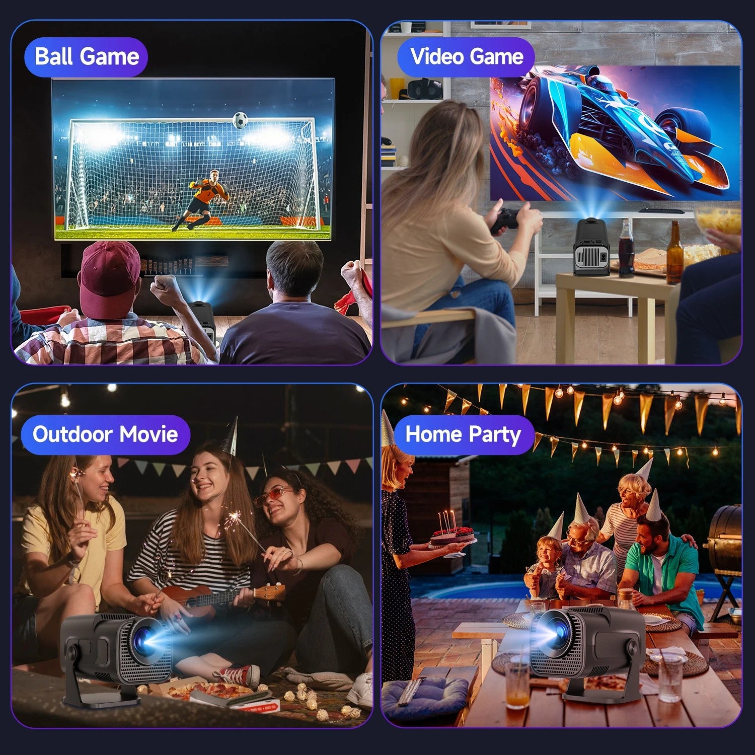 2026 Newly Upgraded Magcubic HY320 Mini 4K 720P Portable Projector 300ANSI, Android 14