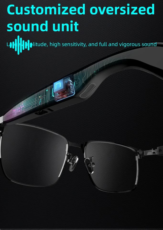 AI Smart Bluetooth Glass with Music Speaker, UV Protection - For Travel & Business - Univercell
