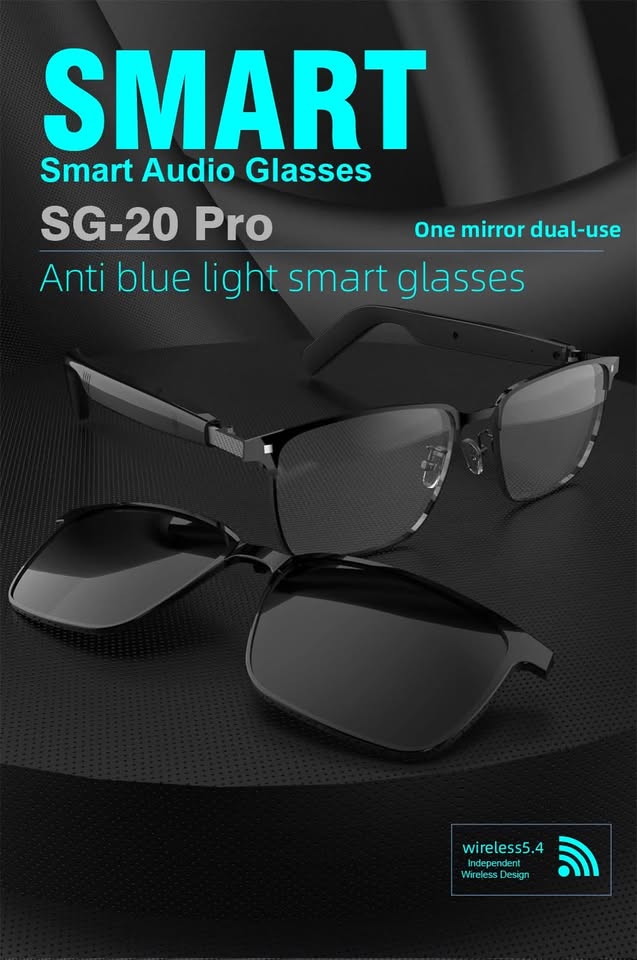 AI Smart Bluetooth Glass with Music Speaker, UV Protection - For Travel & Business - Univercell