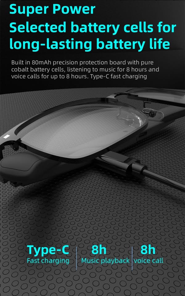 AI Smart Bluetooth Glass with Music Speaker, UV Protection - For Travel & Business - Univercell