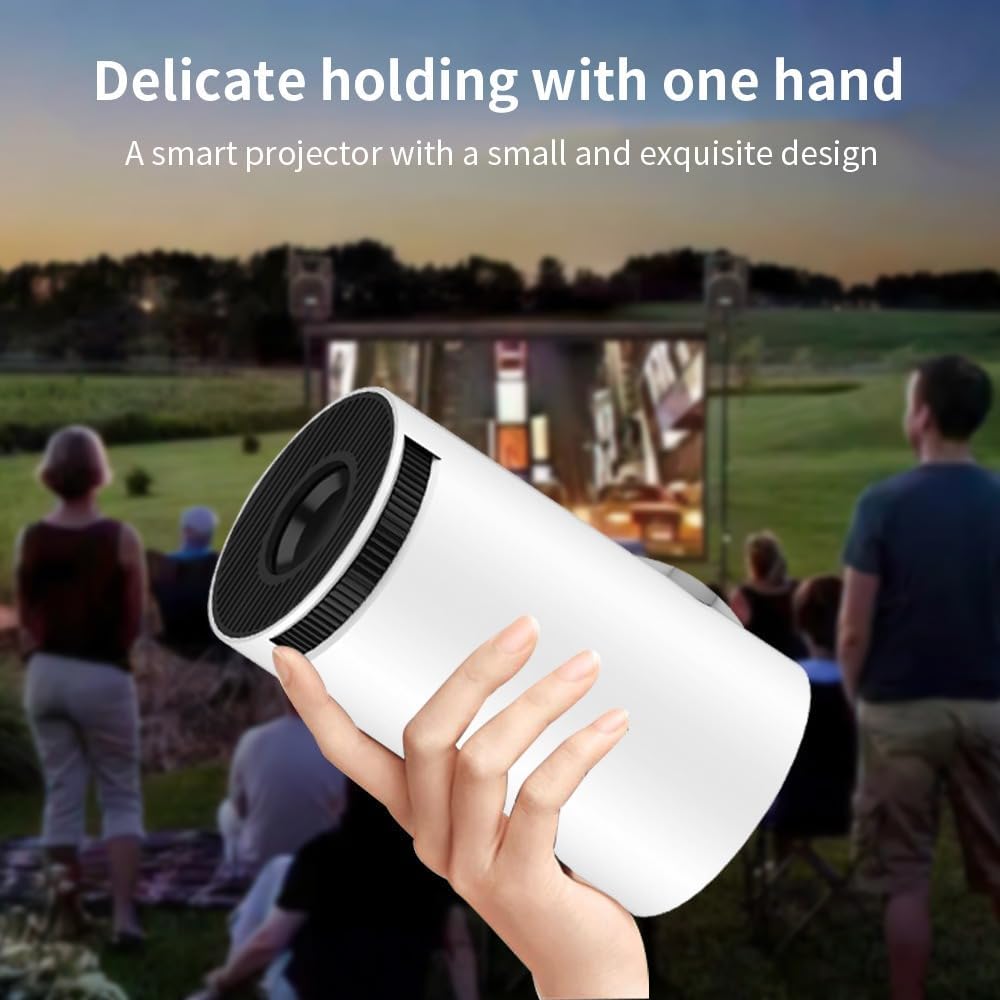 HY300 Pro Mini Portable Projector, 4K/200 ANSI Smart Projector with Remote - Univercell