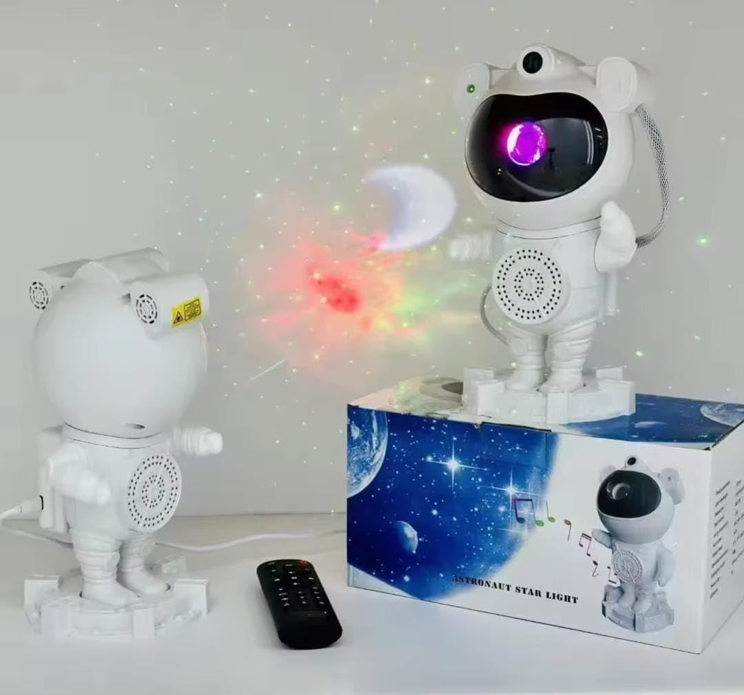 Starry Sky Robot Projector with Bluetooth, 360 Remote Projector