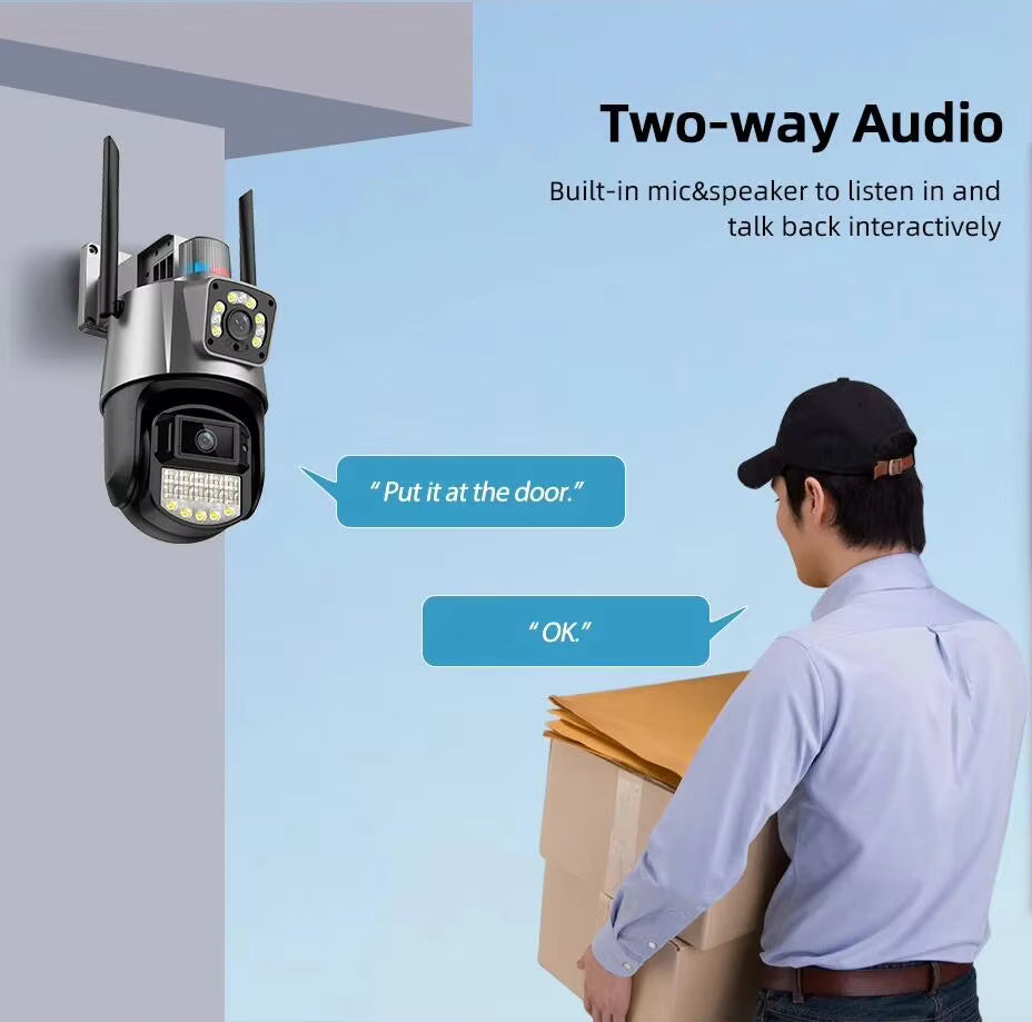 8MP 4G (Works ON NZ Sim) SIM PTZ Security Camera with AI Human Detection, Night Vision & V380 Pro