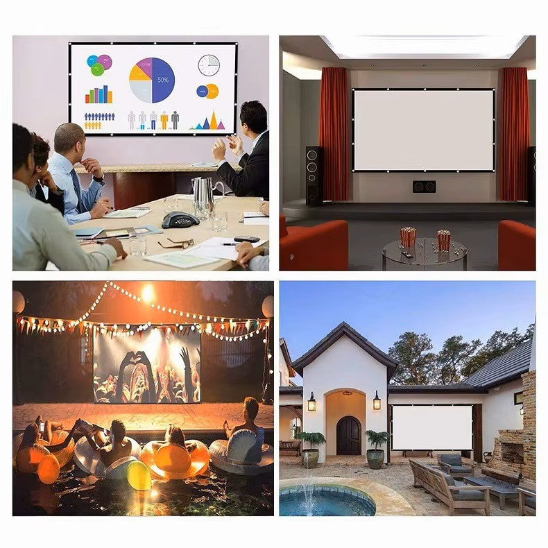 120 Inch16:9 Foldable Projector Screen 4K HD Portable Indoor Outdoor Home Cinema
