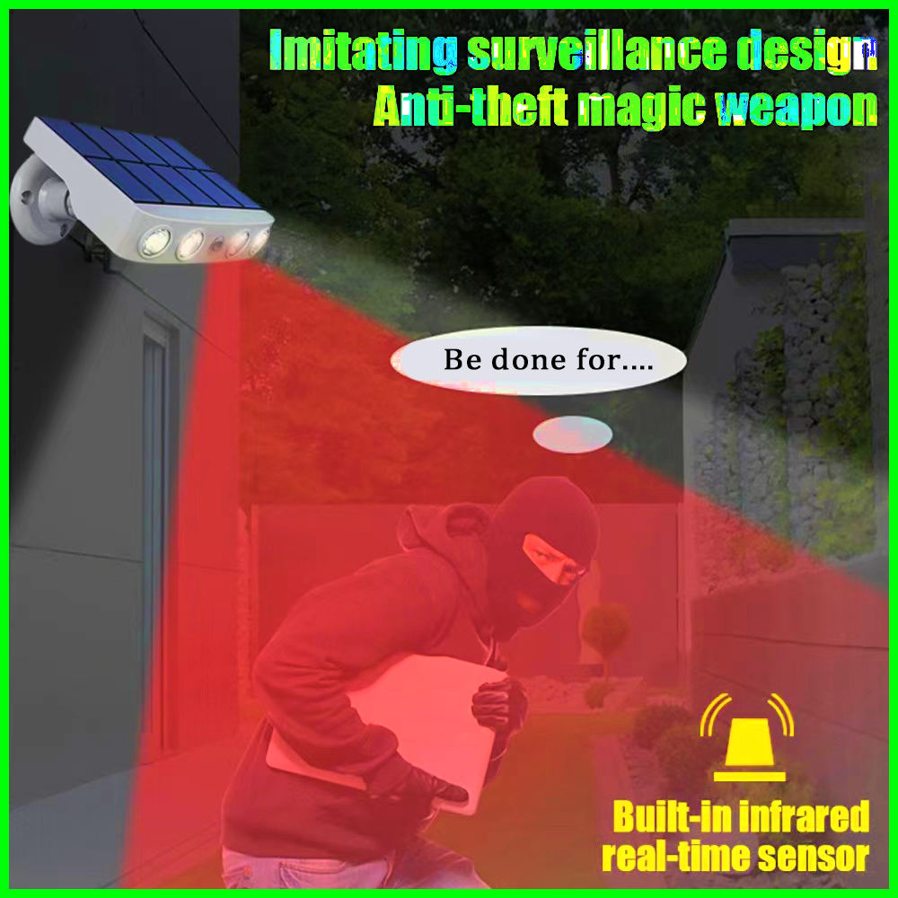 Solar Security LED Light, PIR Sensor ,1000mAh Rechargeable Battery