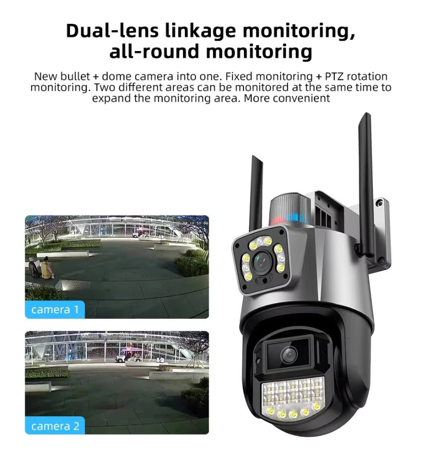 8MP 4G (Works ON NZ Sim) SIM PTZ Security Camera with AI Human Detection, Night Vision & V380 Pro
