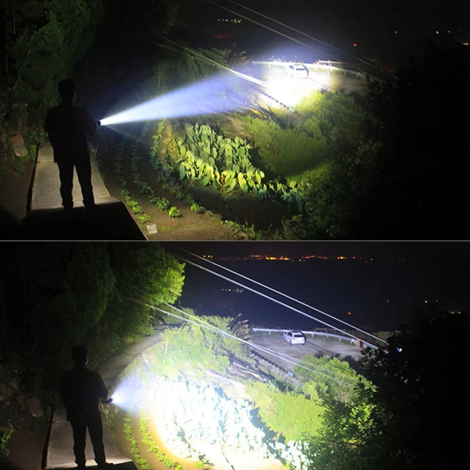 Super Bright Rechargeable LED Flashlight Torch– 5000mAh, 7 Light Modes