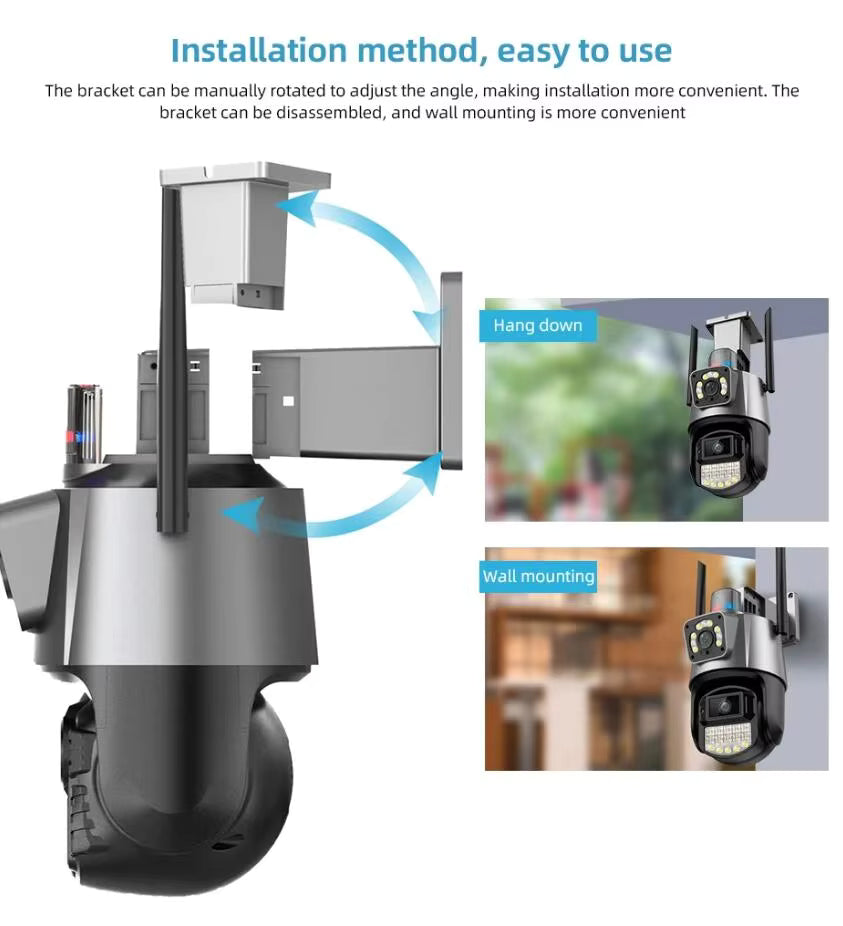 8MP 4G (Works ON NZ Sim) SIM PTZ Security Camera with AI Human Detection, Night Vision & V380 Pro