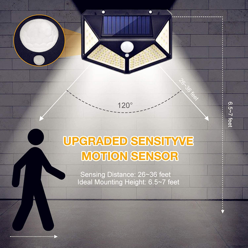 LED Solar Wall Light with PIR Motion Sensor, 600LM, Waterproof