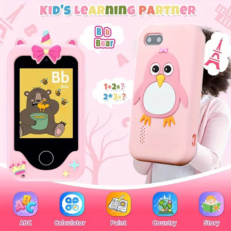 Kids Educational Toy Phone with Touchscreen, Games, Music & Parental Control - Univercell
