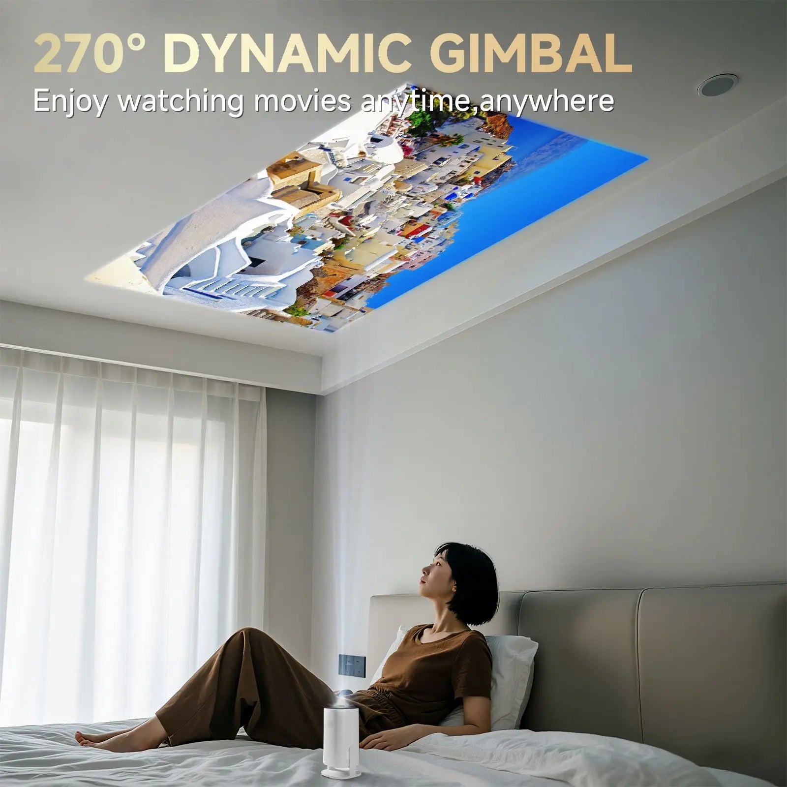 P30PRO Smart Mini Projector Android 14 WiFi6 BT 5.0 Support 4K 1280*720P Smart Home Cinema Outdoor Portable Projector - Univercell