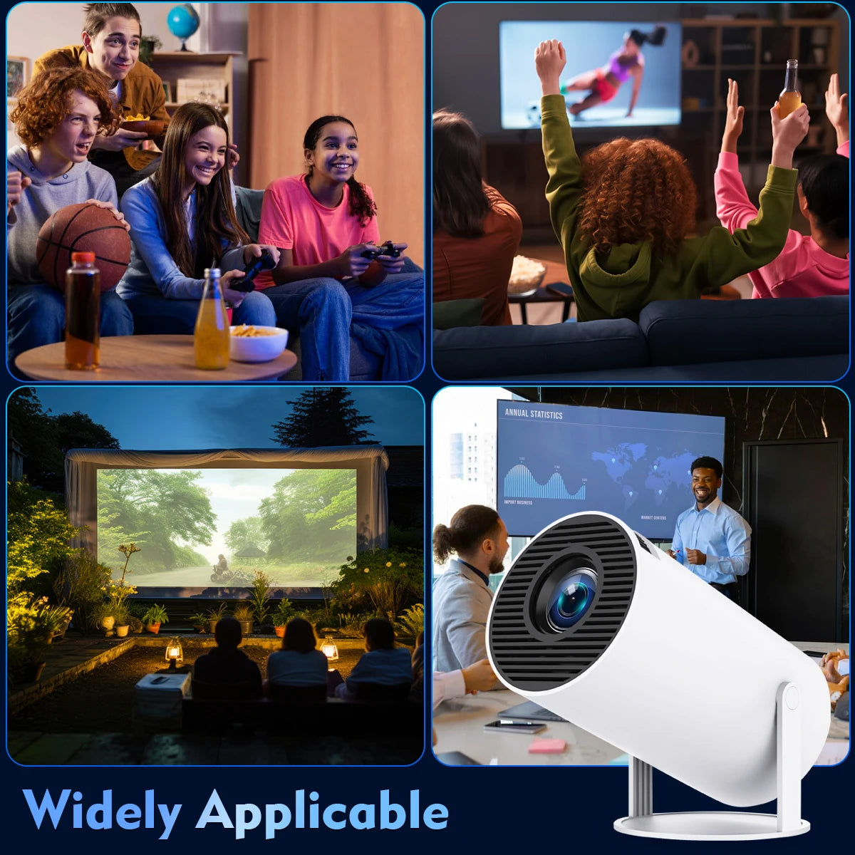 MAGCUBIC Projector HY300 PRO 4K Android 11 Dual Wifi6 290ANSI Allwinner H713 BT5.0 1080P 1280*720P Home Cinema Outdoor Projetor - Univercell
