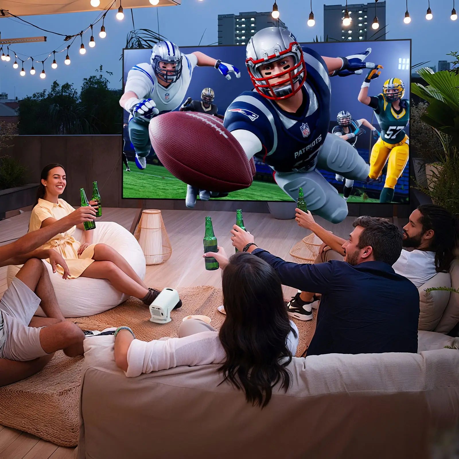 P30PRO Smart Mini Projector Android 14 WiFi6 BT 5.0 Support 4K 1280*720P Smart Home Cinema Outdoor Portable Projector - Univercell