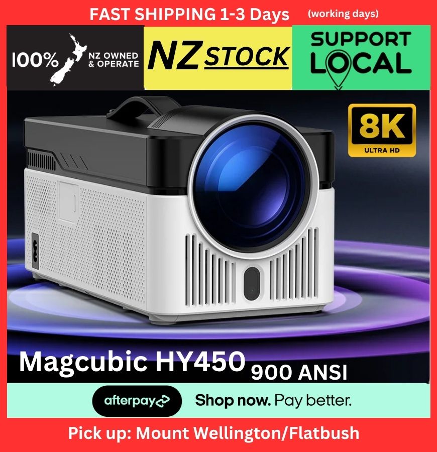 Magcubic HY450 Portable Projector, 8K 1080P, Ultra Short Throw, 900 ANSI, Auto Offset With Remote