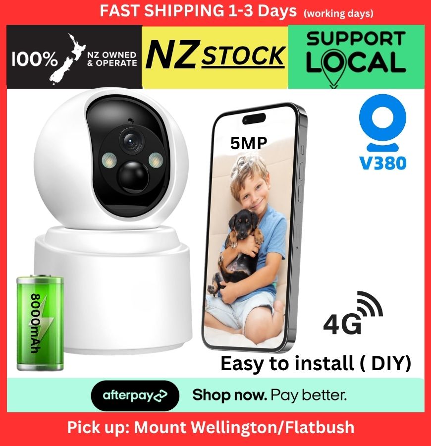 4G 5MP Wireless Rechargeable Security Camera for  Baby & Pet Monitoring,360°PTZ, 2 Way Audio, Human Detection - Univercell