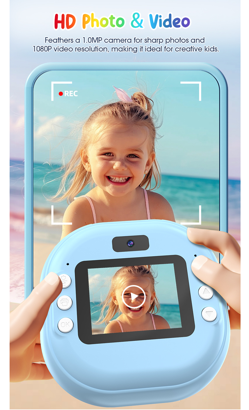Kid's Mini Thermal Camera Digital Instant Print