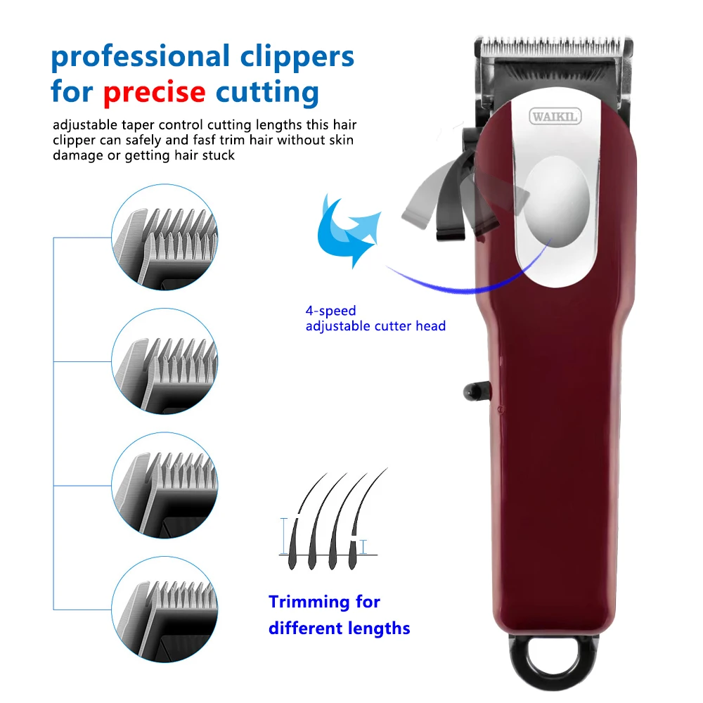 WAIKIL High-Power Hair Clipper Rechargeable Barber Trimmer - Univercell