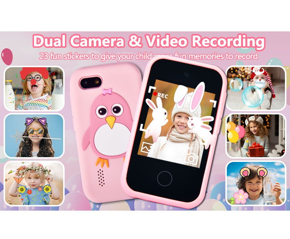 Kids Educational Toy Phone with Touchscreen, Games, Music & Parental Control - Univercell