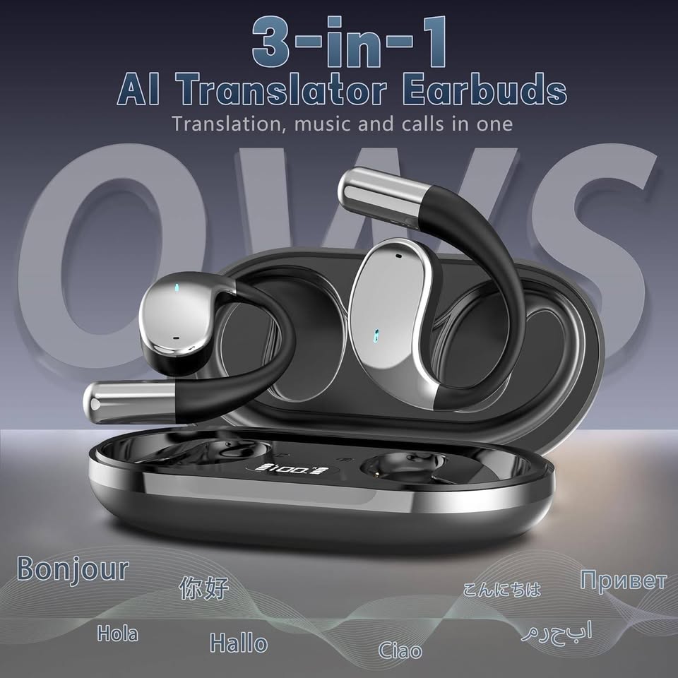 YYK-Q39 AI Earphones, Bluetooth 5.4 Sports Headset with Noise Cancelling Earbuds