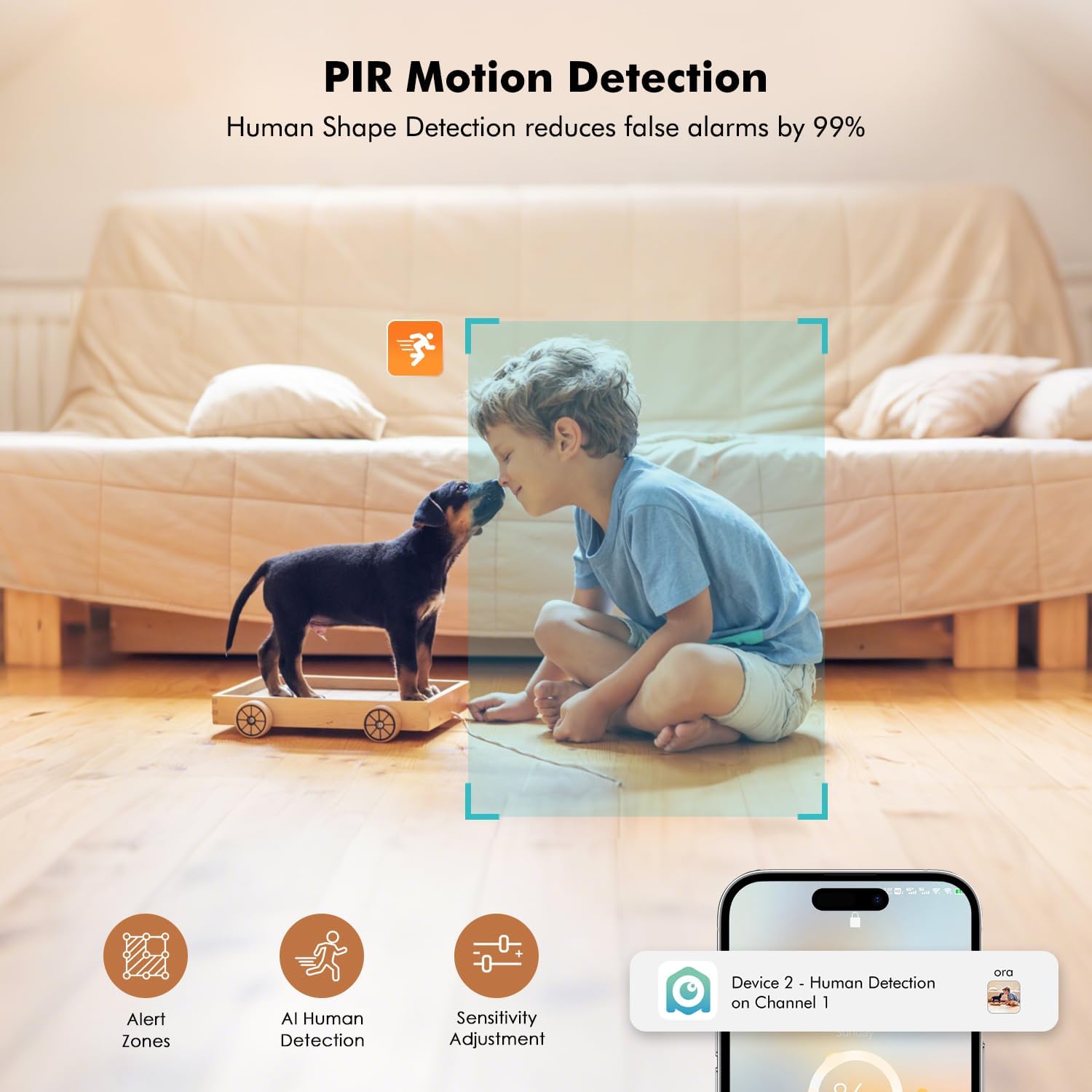 4G 5MP Wireless Rechargeable Security Camera for  Baby & Pet Monitoring,360°PTZ, 2 Way Audio, Human Detection - Univercell
