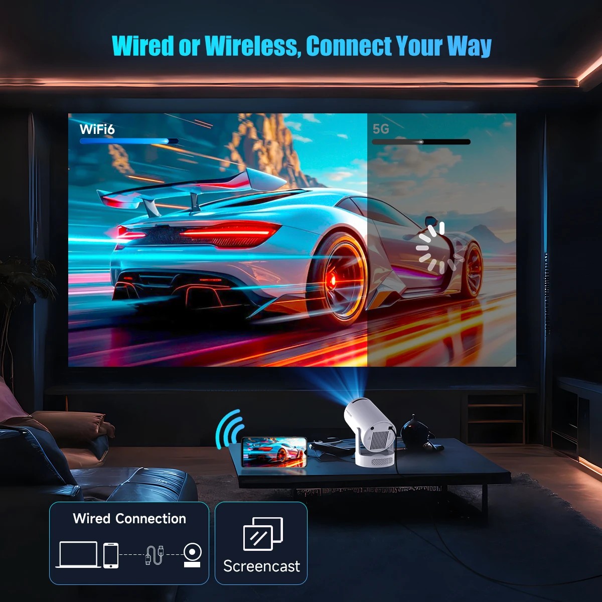 New 2026 Upgraded Magcubic  8K HY300 Pro+, Projector 290 ANSI Android 14, 40% Higher Brightness