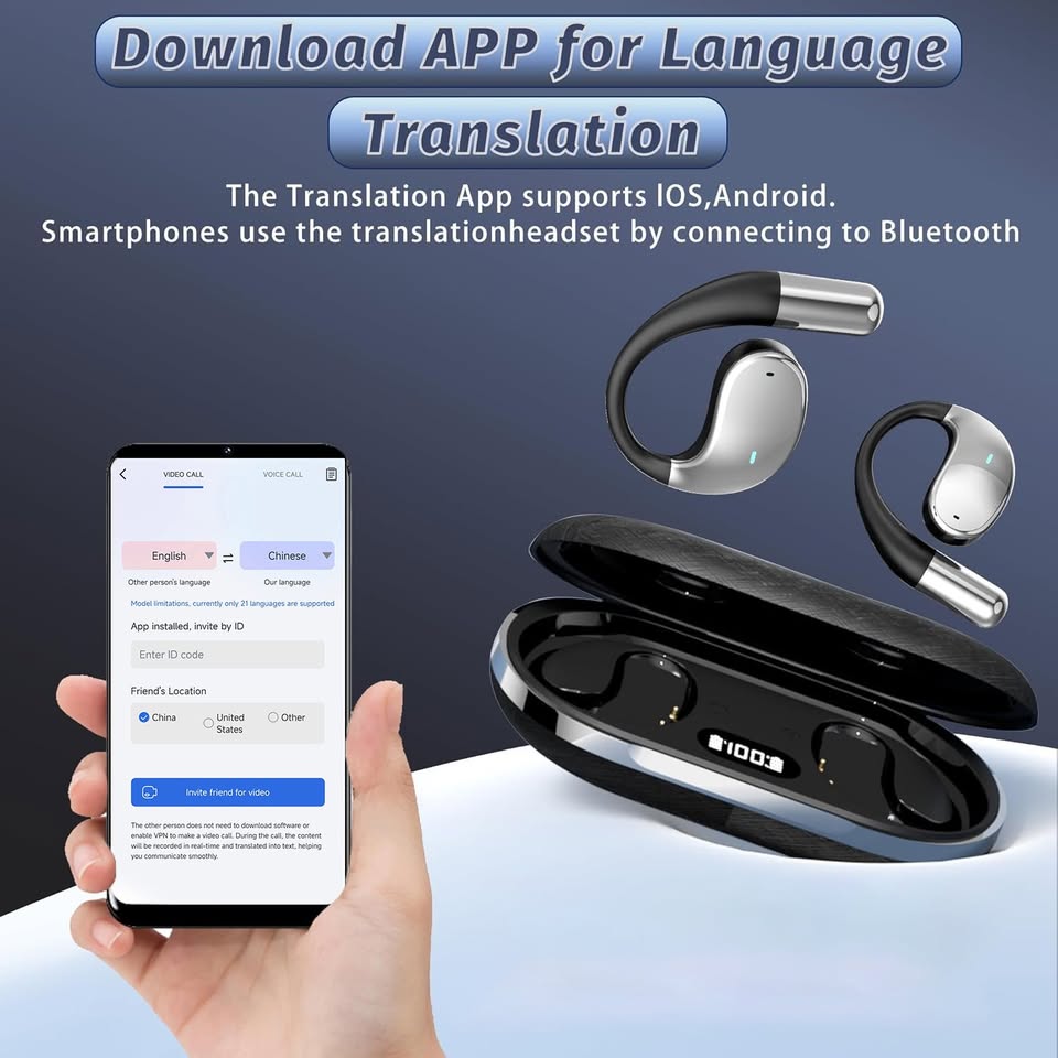 YYK-Q39 AI Earphones, Bluetooth 5.4 Sports Headset with Noise Cancelling Earbuds